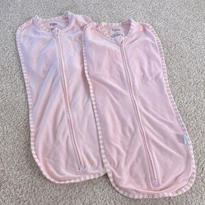 Two comfy cubs swaddles twin girls
